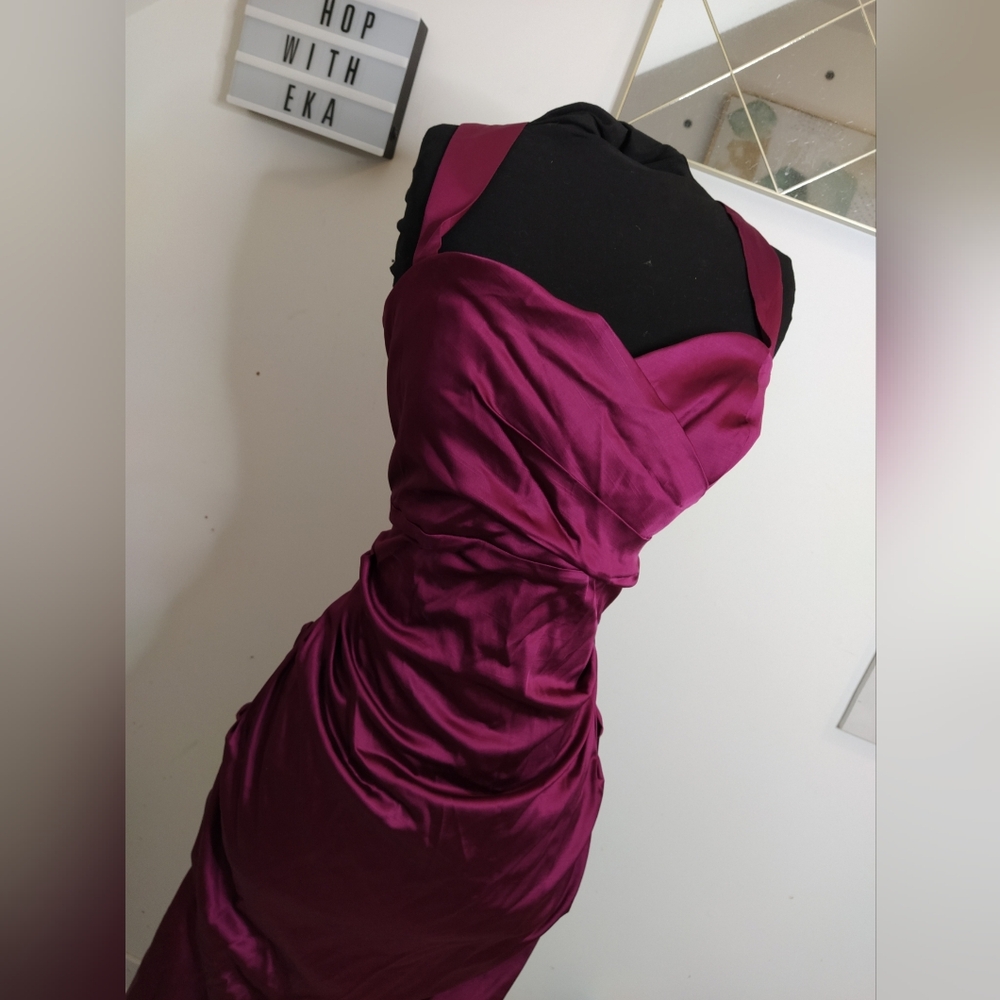 Burgundy dinner dress - Picture 2 of 6